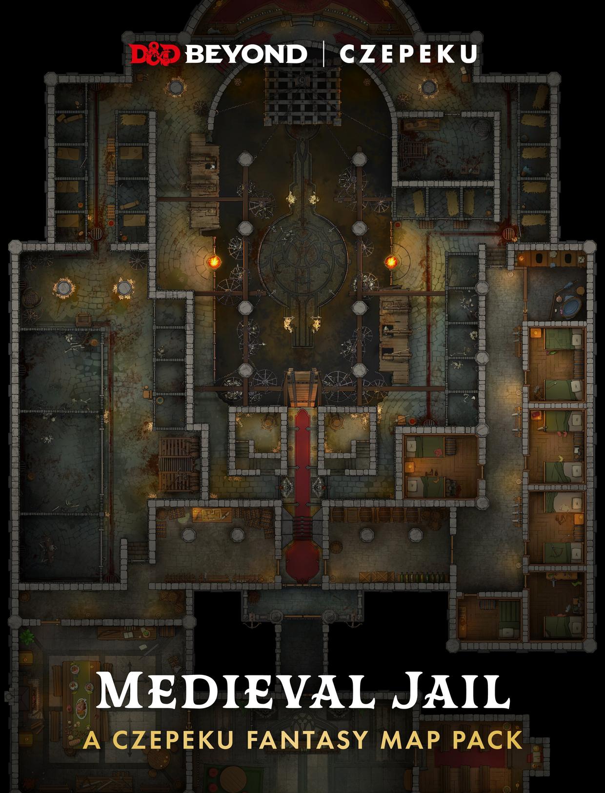 Medieval Jail Digital Map Pack