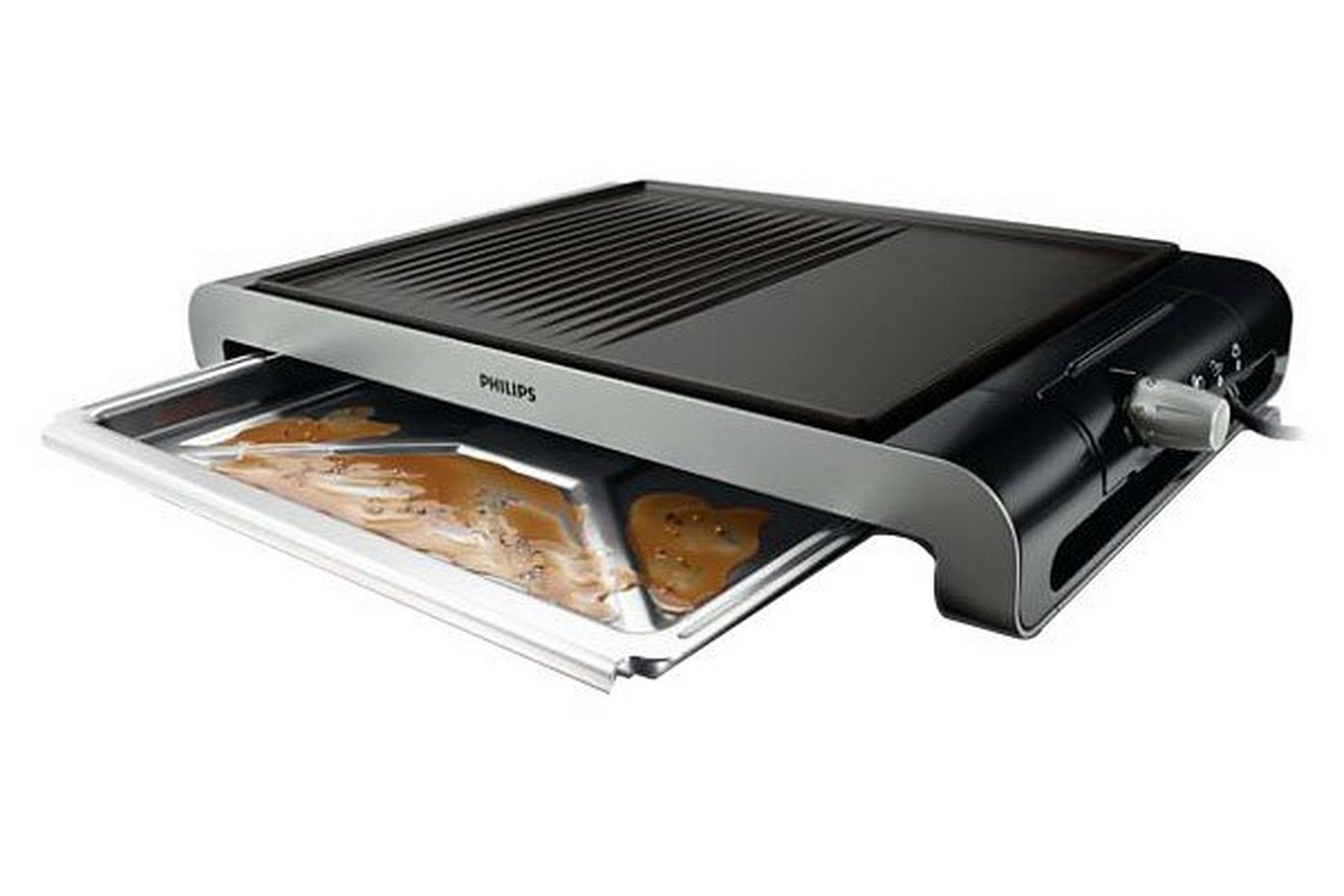 Philips 2300 Watts Table Grill with Adjustable Thermostat (HD4419/20) - Black