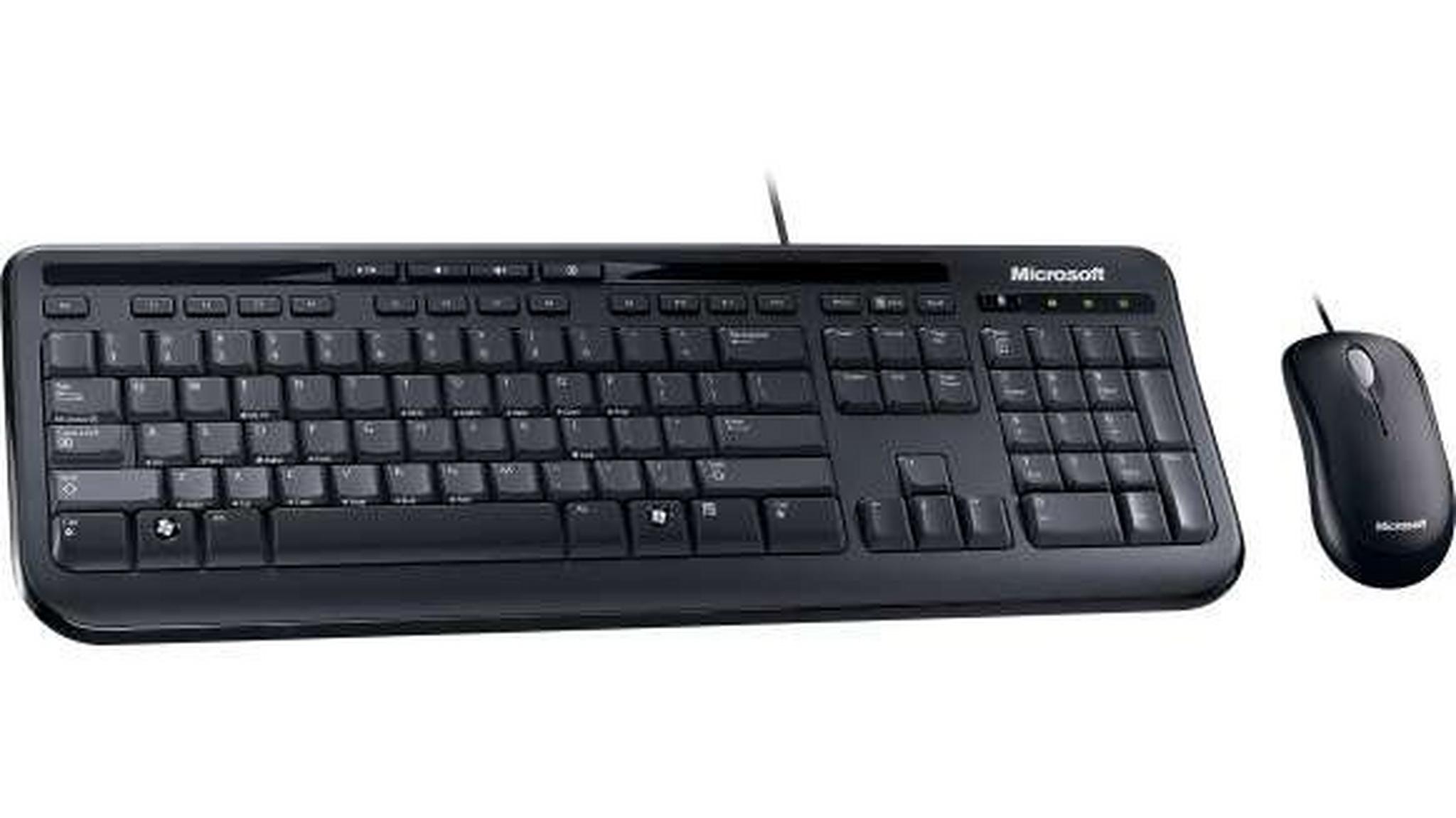 Microsoft Wired Desktop 600 Mouse & Keyboard Kit (APB-00012) - Black