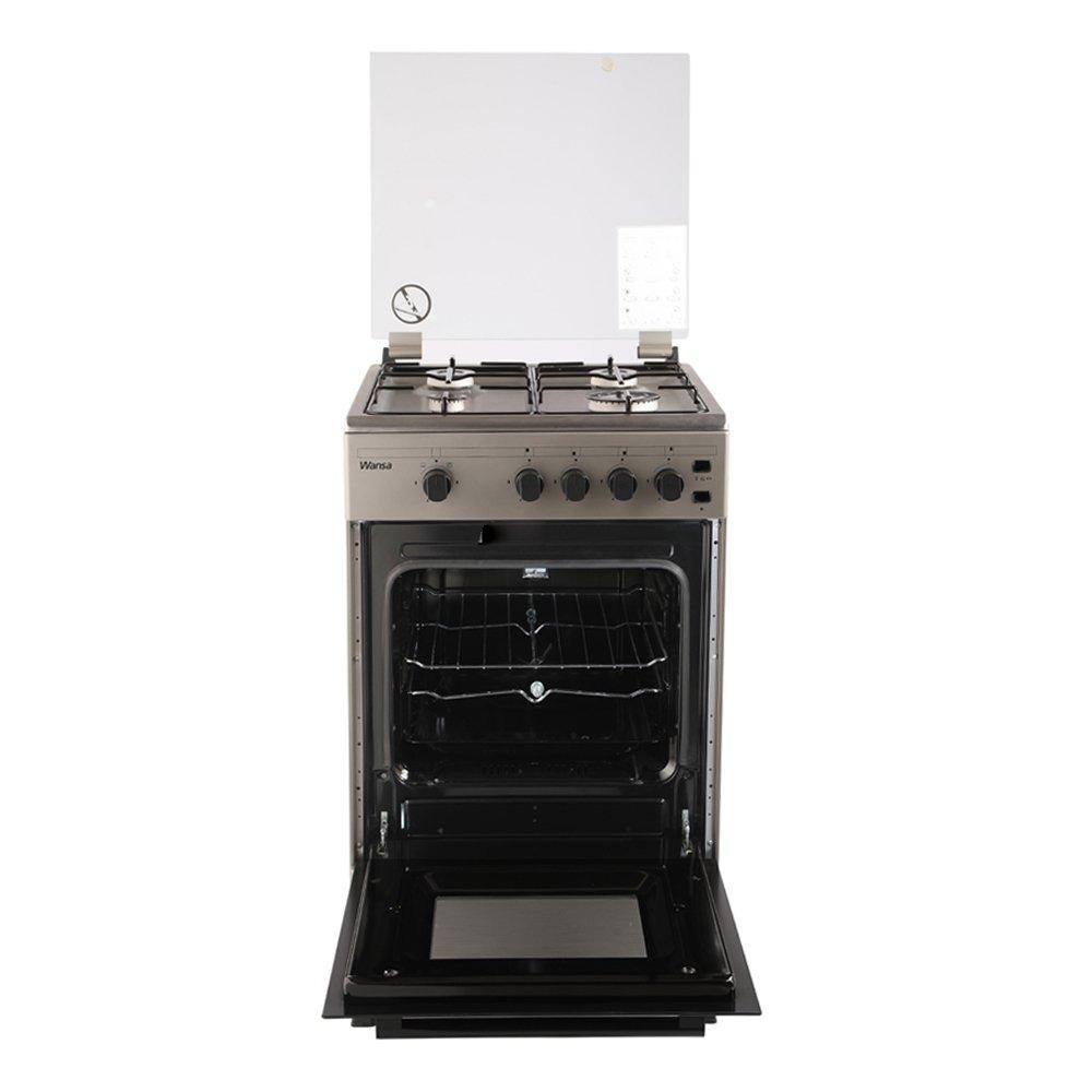 طباخ غاز أربع شعلات من ونسا، مقاس 50×50 سم، WCT4401XS - ستانلس ستيل