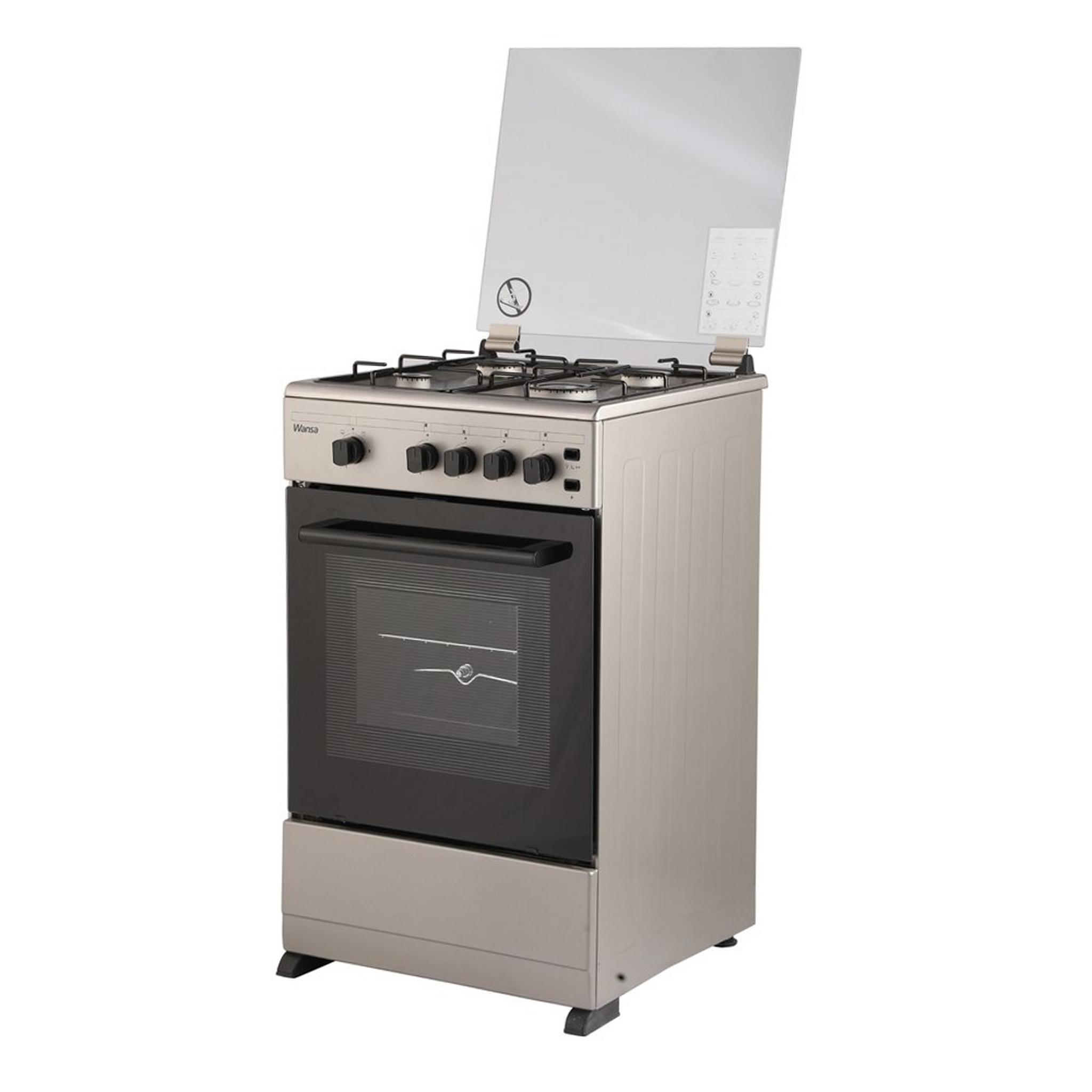 Wansa 50X50cm 4 Burner Gas Cooker (WCT4401XS) - Stainless Steel