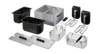 قلاية زيت مزدوجة من برينسيس، قدرة 2000 واط، سعة 6 لتر، 182027 - فضي