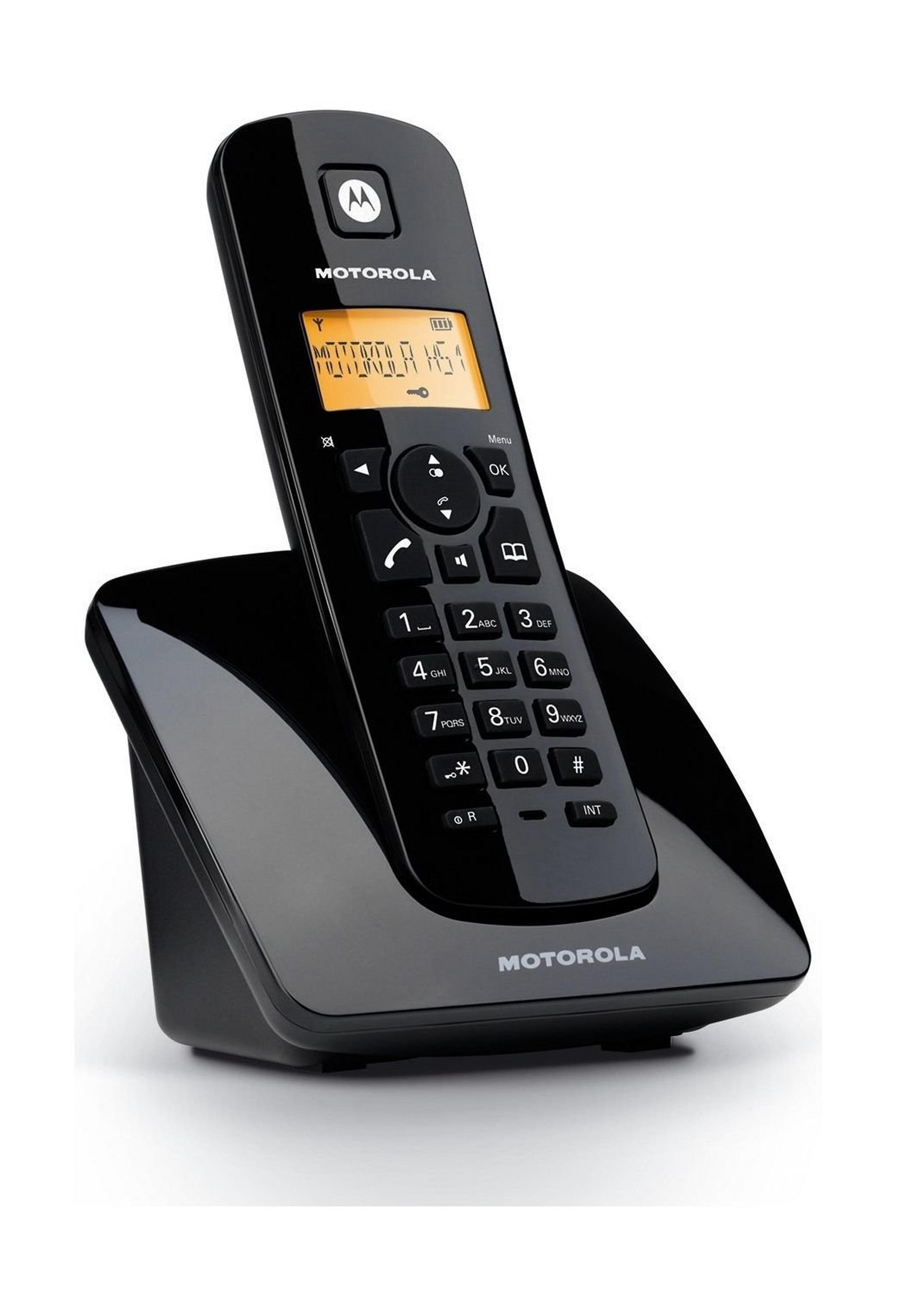 Motorola C402 Wireless landline Telephone Duos/Twin Pack - Black