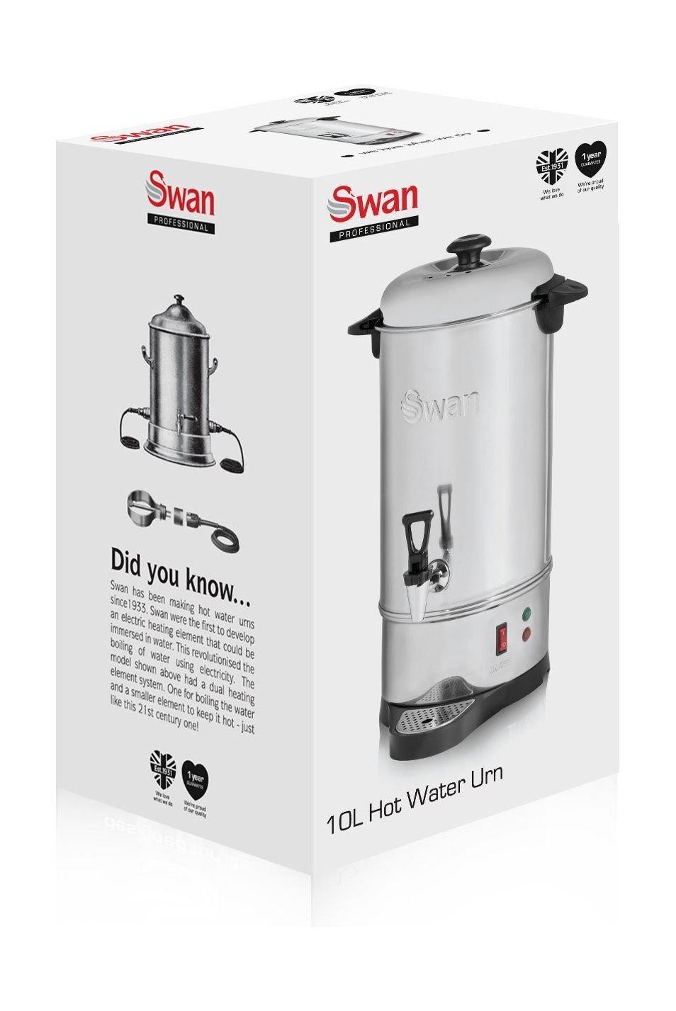 Swan Kettle, 1600 Watt, 10 Litre, SWU10L - Stainless Steel
