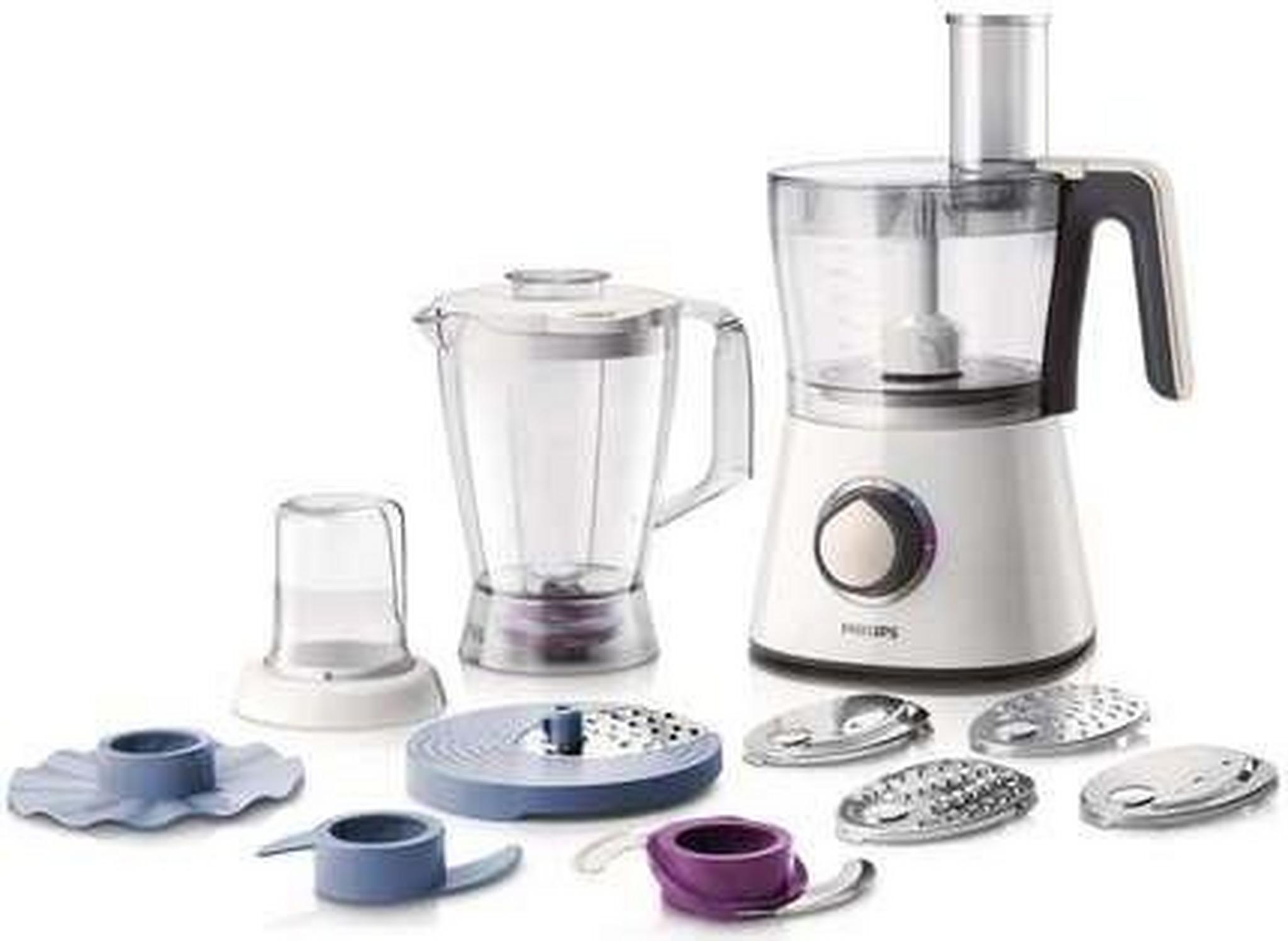 Philips Viva Collection Food Processor 750 Watt with compact 3-in1 setup HR7761/01 - White