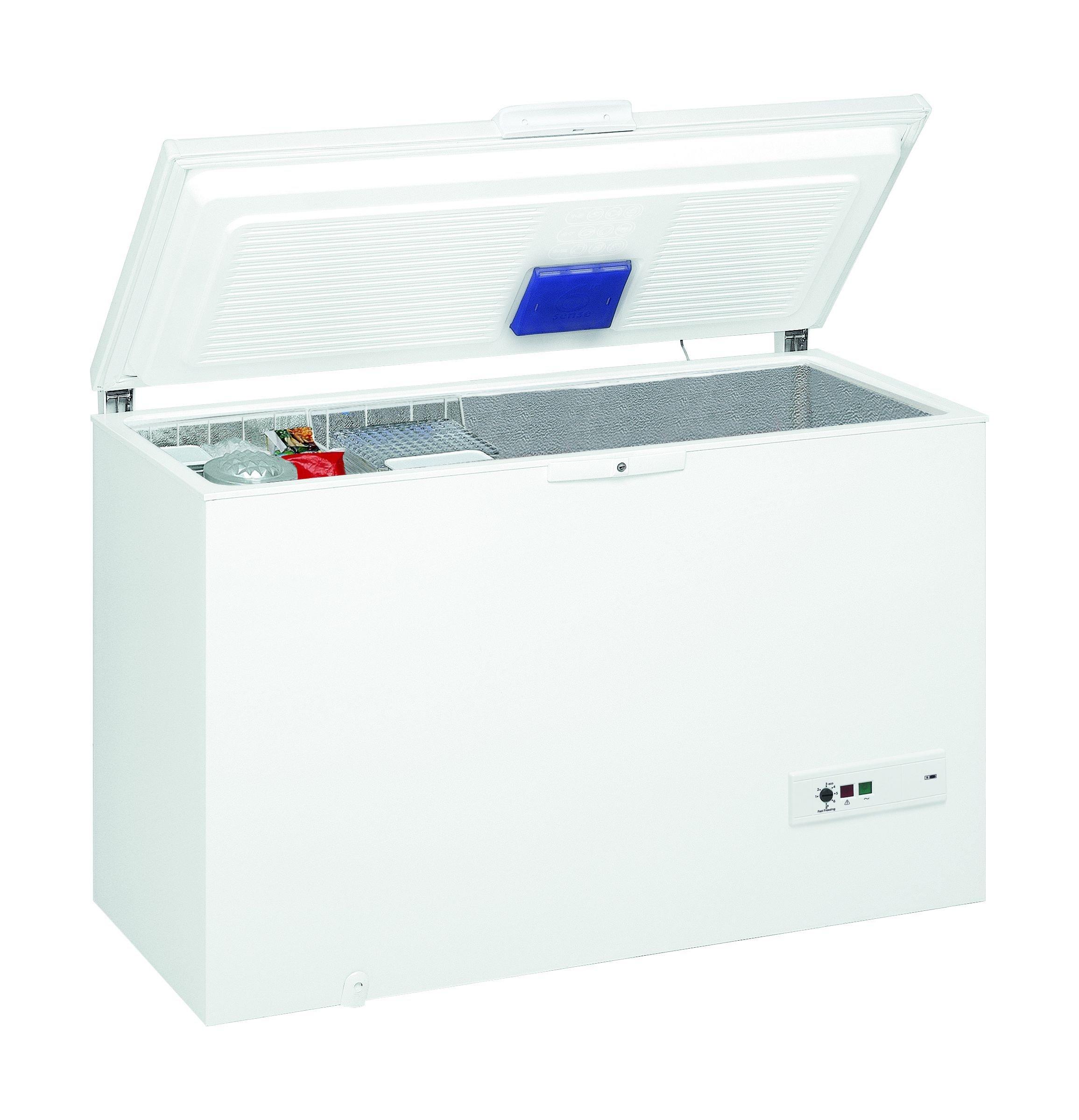 فريزر أفقي من ويرلبول، 16 قدم مكعب، 460 لتر، CF600T -أبيض