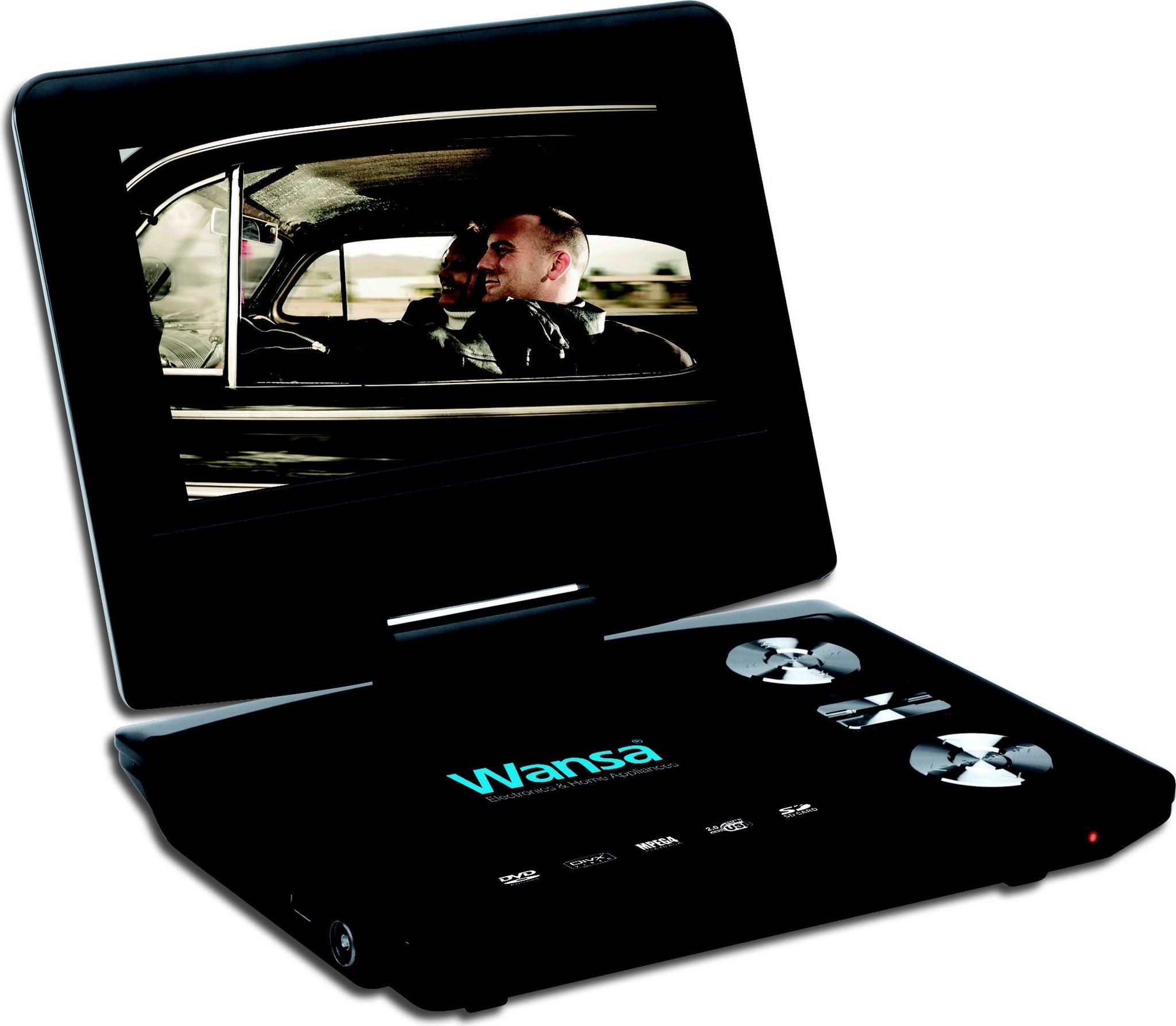 Wansa Portable DVD Widescreen Swivel PDVD-888-7 Inch-Black