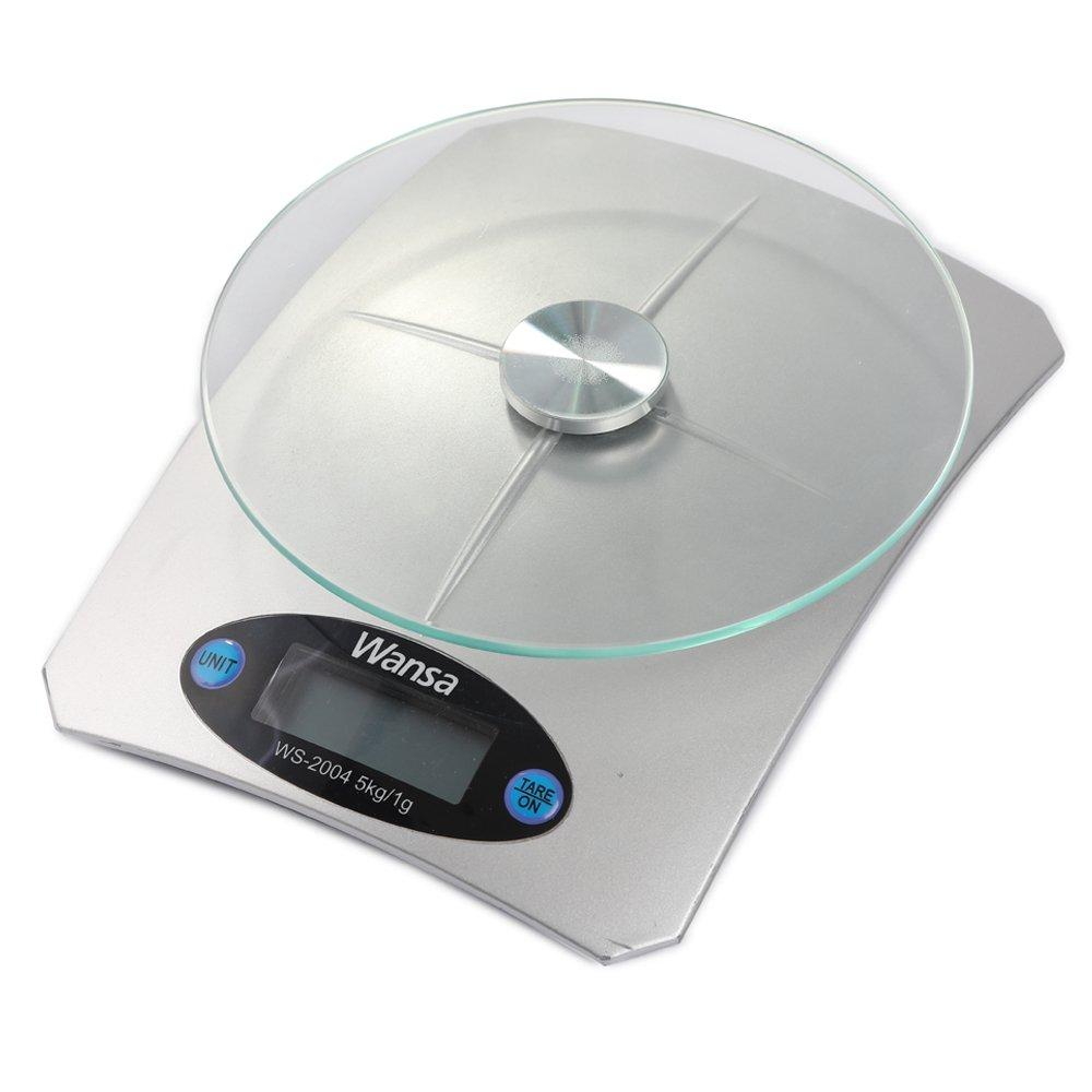 Buy Wansa digital kitchen scale, lcd display - silver in Kuwait