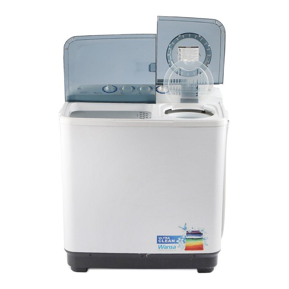 Wansa Gold Twin Tub Washer, 8kg Washing Capacity, WGTT804-WHTBLU-C.1 - White/Blue