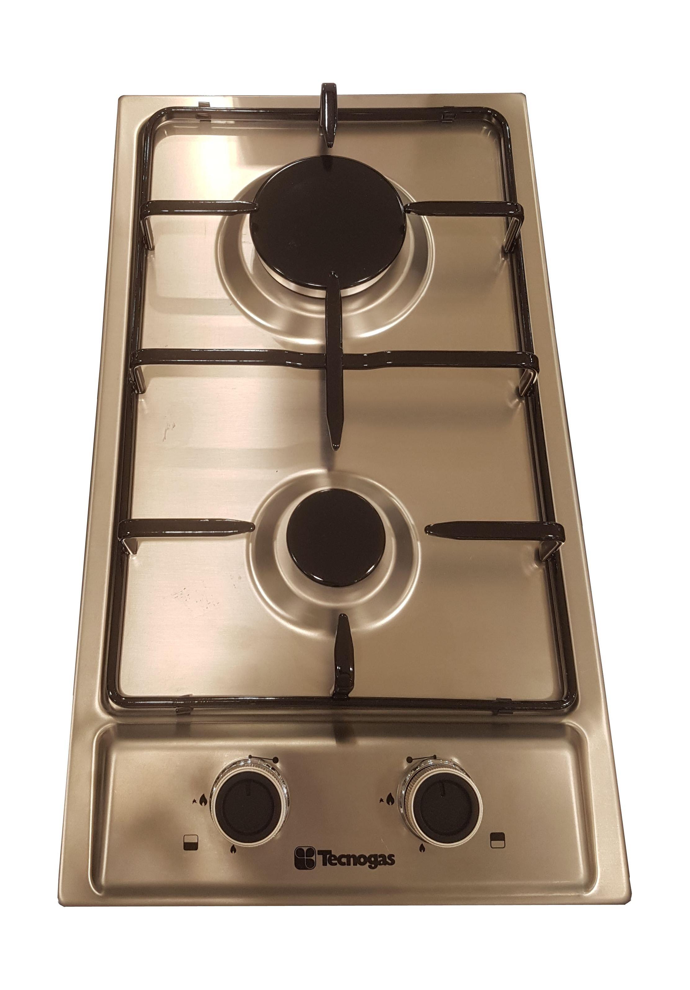 Technogas 30cm 2Burners BuiltIn Gas Hob (PN34GVF2GX) Stainless