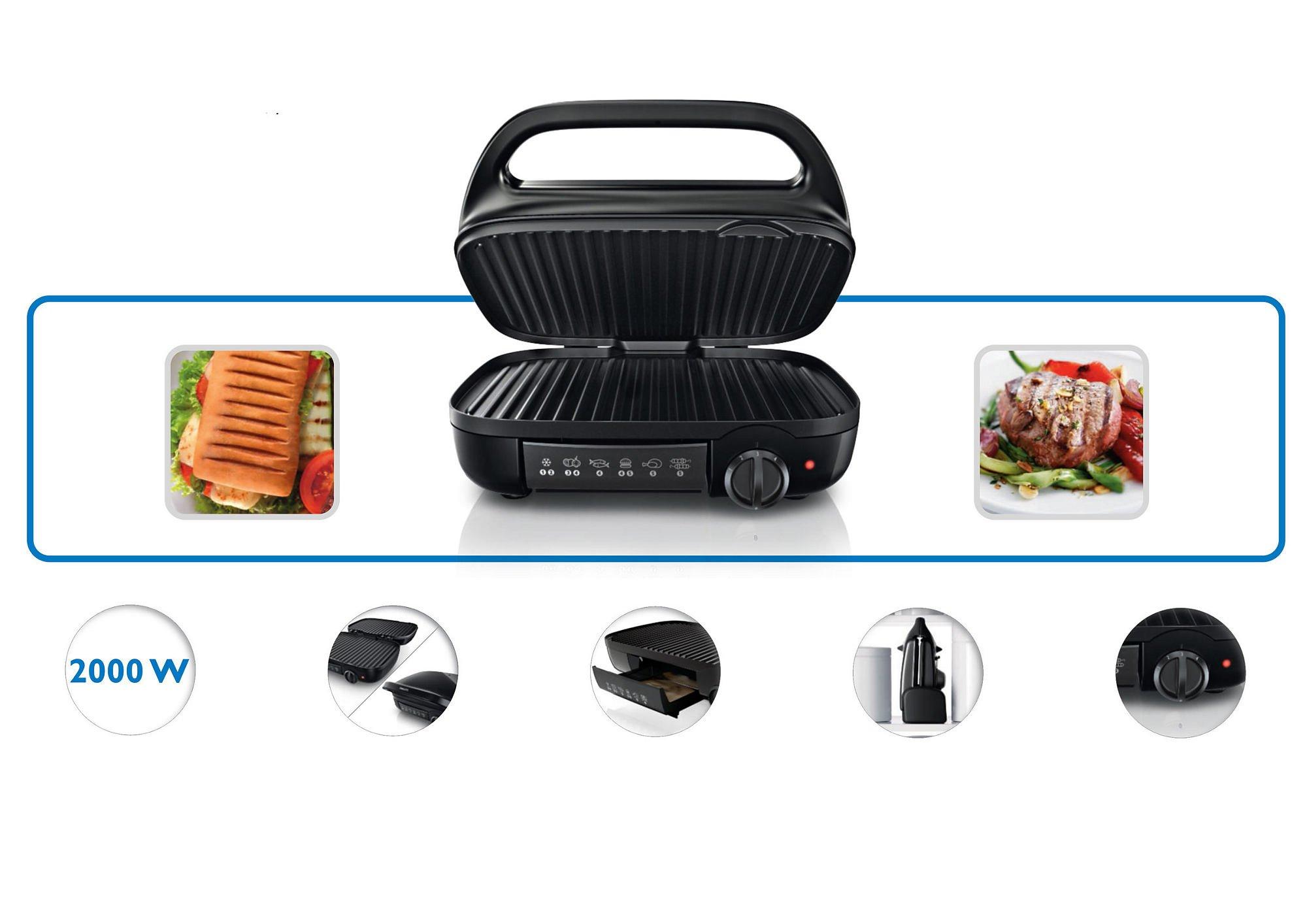 Philips Contact Grill 2000W HD6305/21 Price in Kuwait Xcite