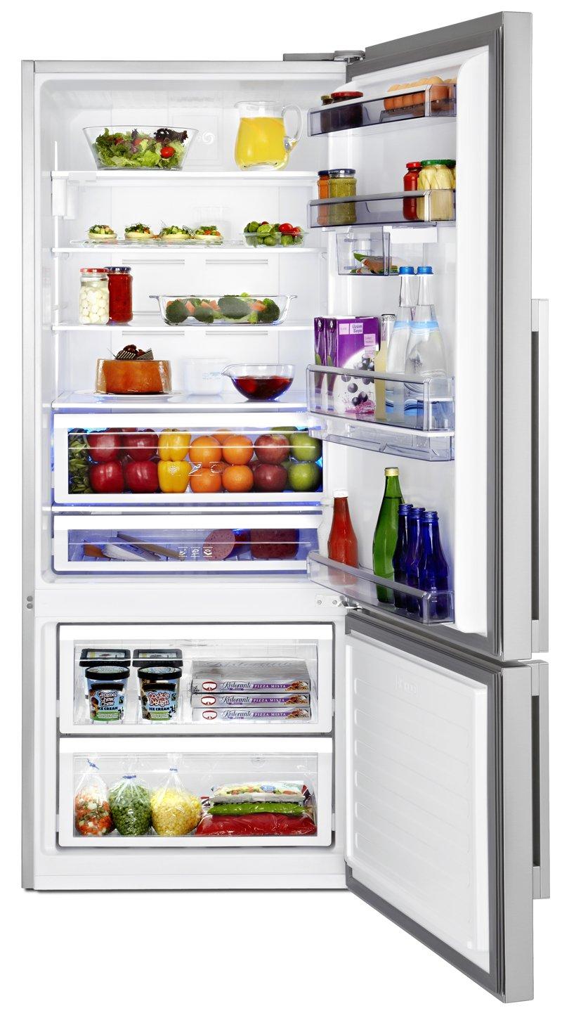 Beko Bottom Mount Refrigerator 21 CFT SS Price in Kuwait Xcite
