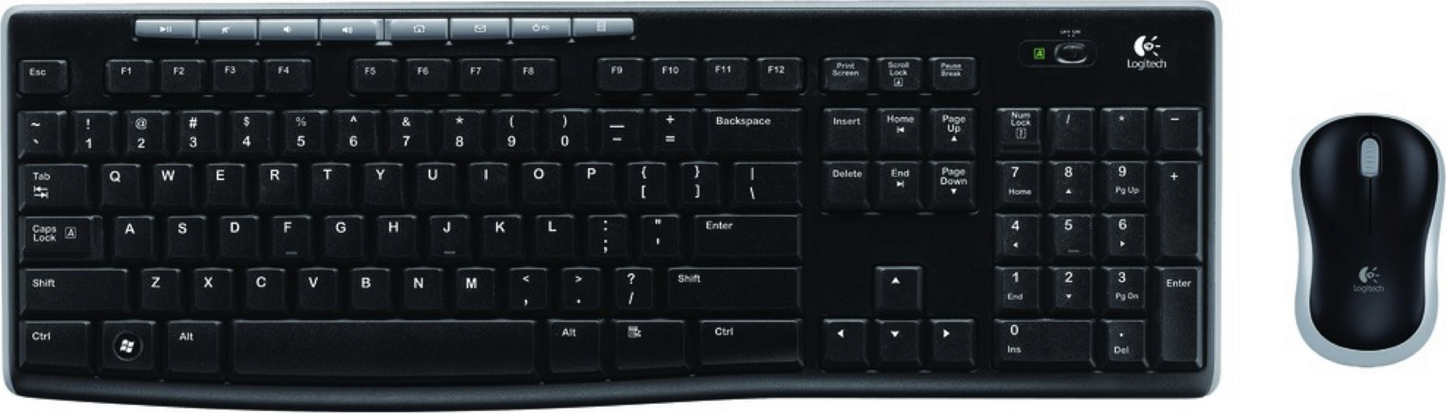 ماوس ولوحة مفاتيح لاسلكيين من لوجيتيك (MK270)