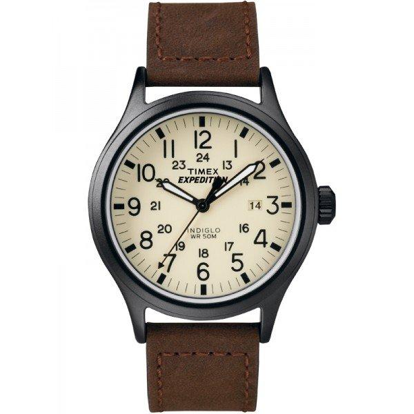 Timex Gents Expedition Scout Watch Leather Strap T49963