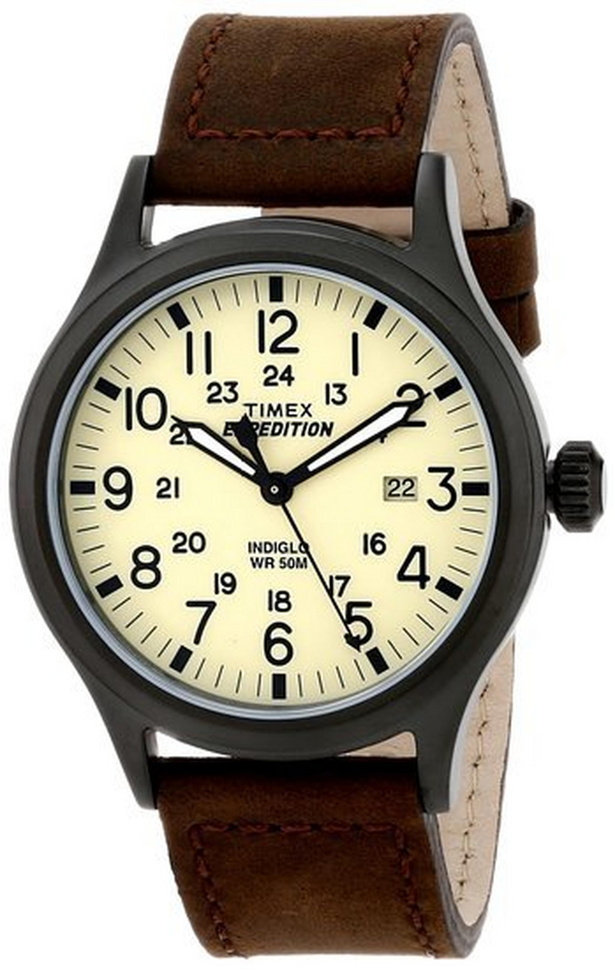 Timex Gents Expedition Scout Watch Leather Strap T49963