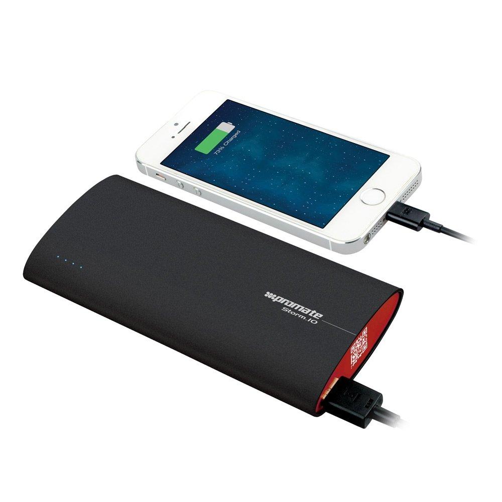 Promate Storm 10 10000mAh Power Bank - Black