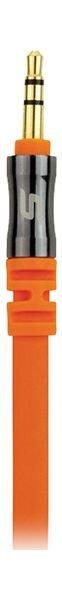 Scosche AUX Flatout Audio Cable - 3 Feet - Orange