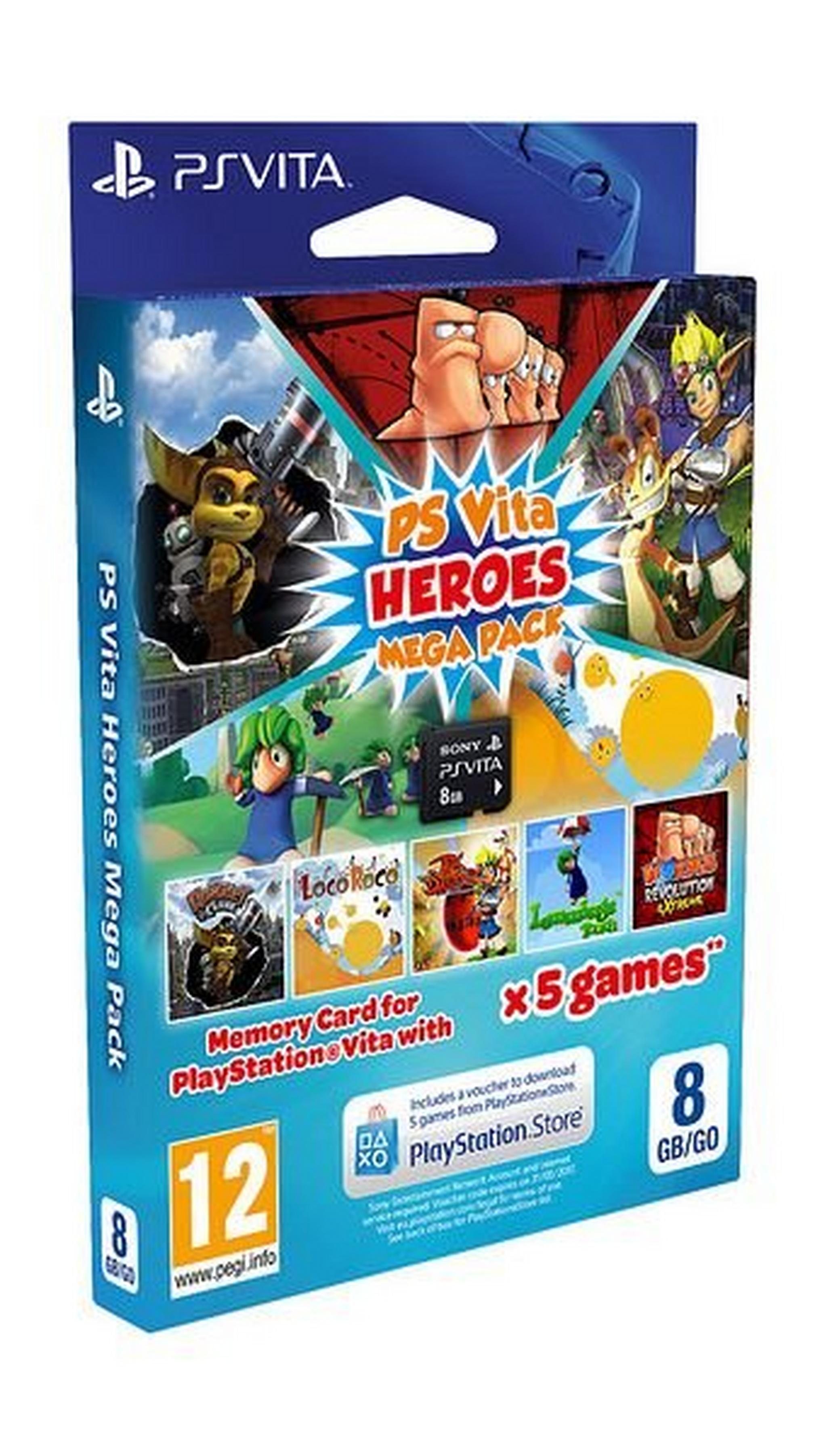 Heroes Mega Pack 8GB Memory Card for PlayStation Vita