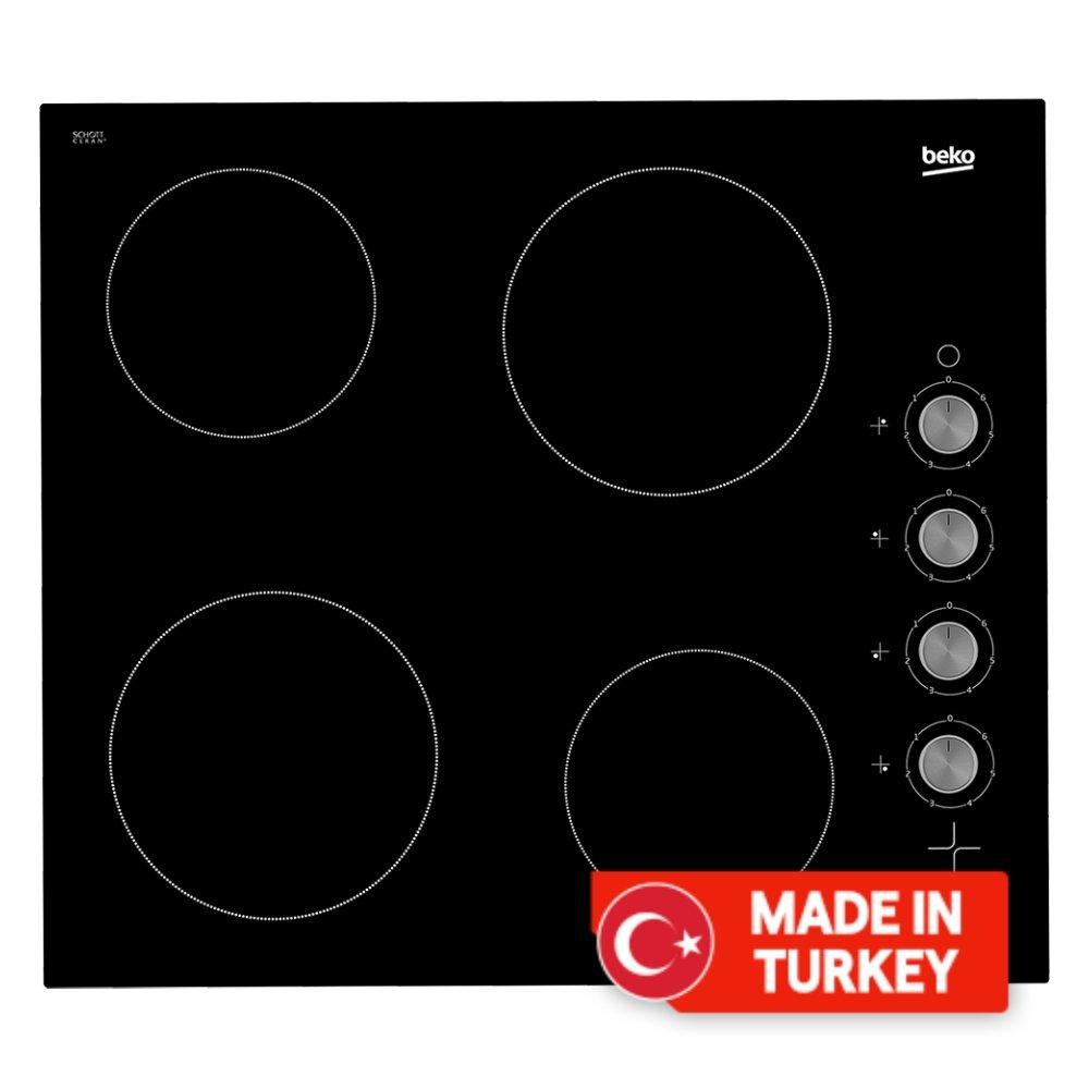 Buy Beko 60cm ceramic burner built in electric hob (hic 64100) in Kuwait