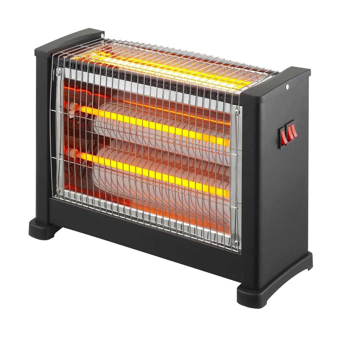 Buy Wansa radiant 2400w 3lamps electric halogen heater, ae-4002 - black in Kuwait