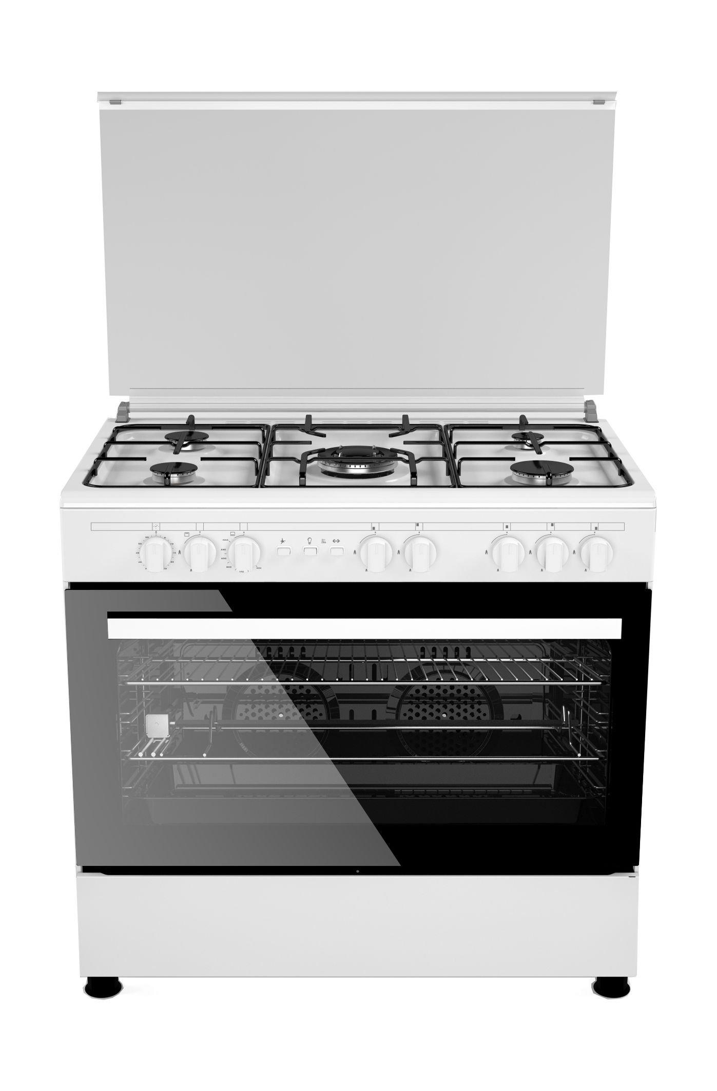 Wansa 90x60 cm 5Burner Floor Standing Gas Cooker (WCT9501113W) Price