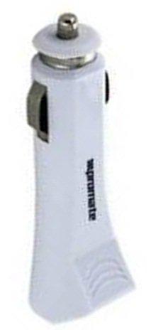 شاحن بروميت للسيارة  يو أس بي مزدوج  - أبيض