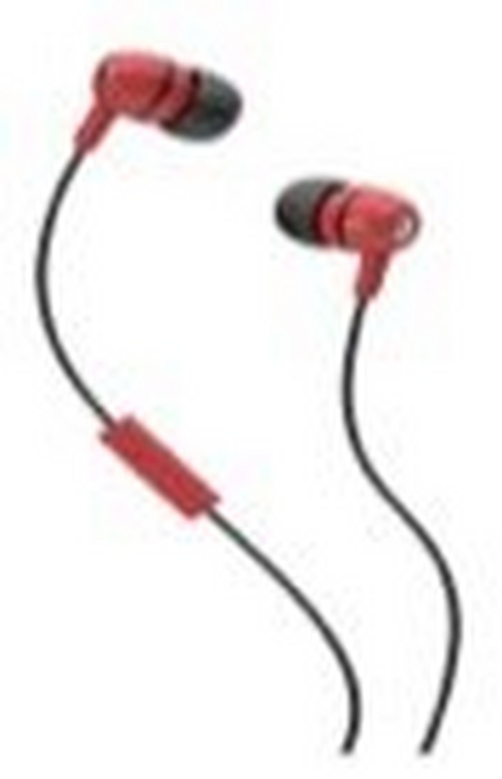 سماعات الأذن S2PGFY-010 مع ميكروفون من سكل كاندي - أحمر