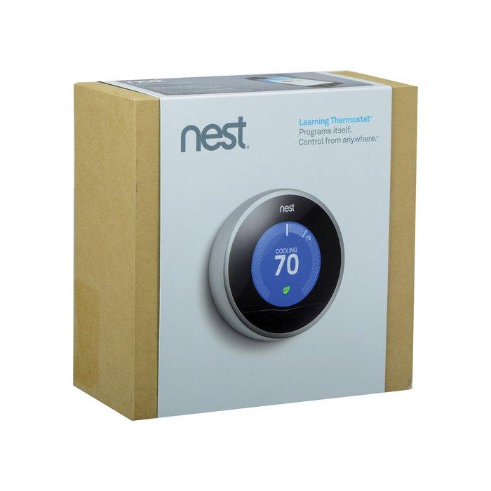 جهاز تنظيم الحرارة في المنازل الذكية جوجل الجيل الثاني من نيست، T200577 - فضي