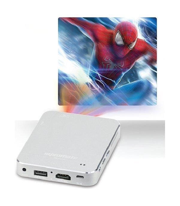 Promate Scope Ultra-portable Mini DLP Projector with Built-in 2800mAh Back-up Battery
