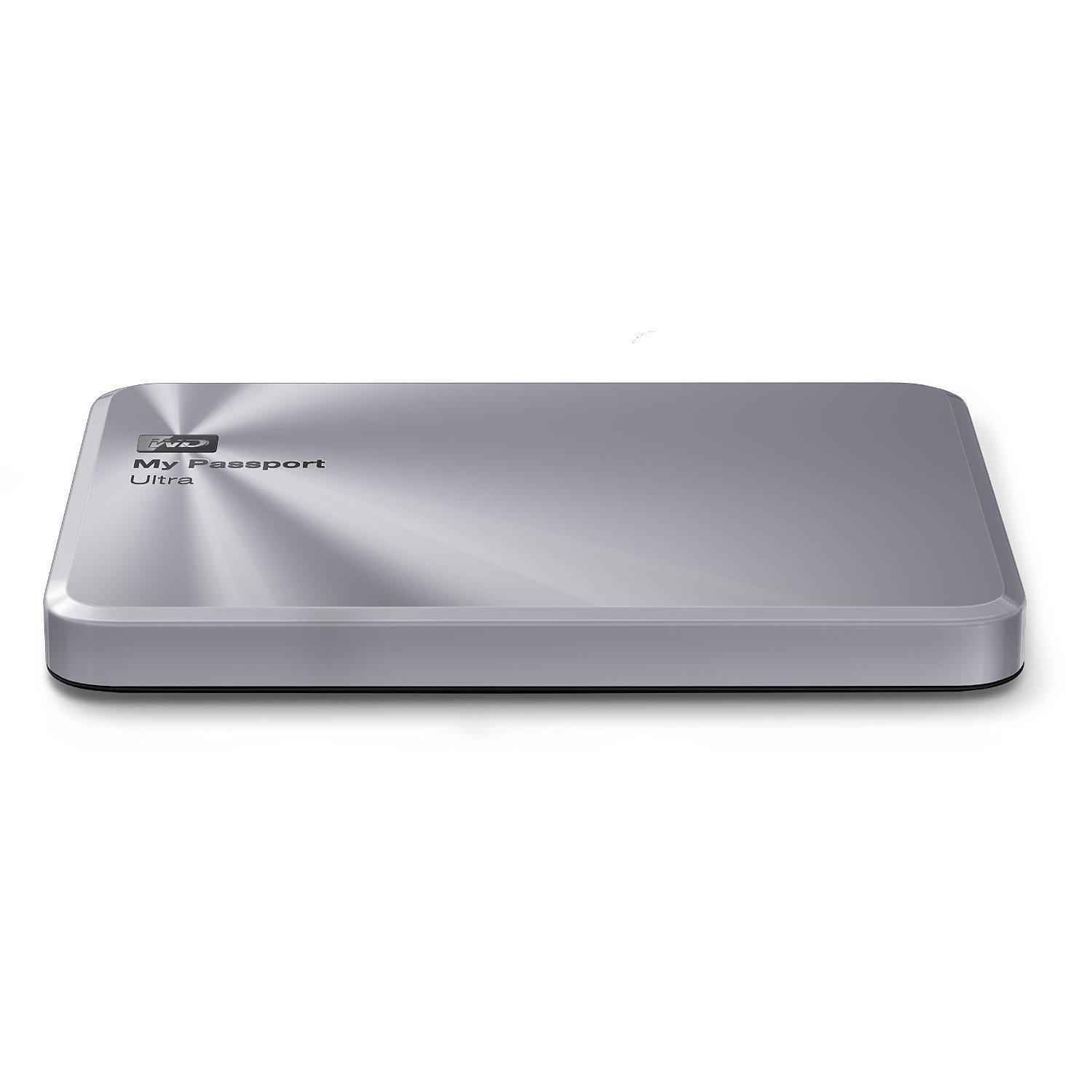WD My Passport Ultra Metal Edition 1TB 3.0 Portable Hard Drive - Metal Silver