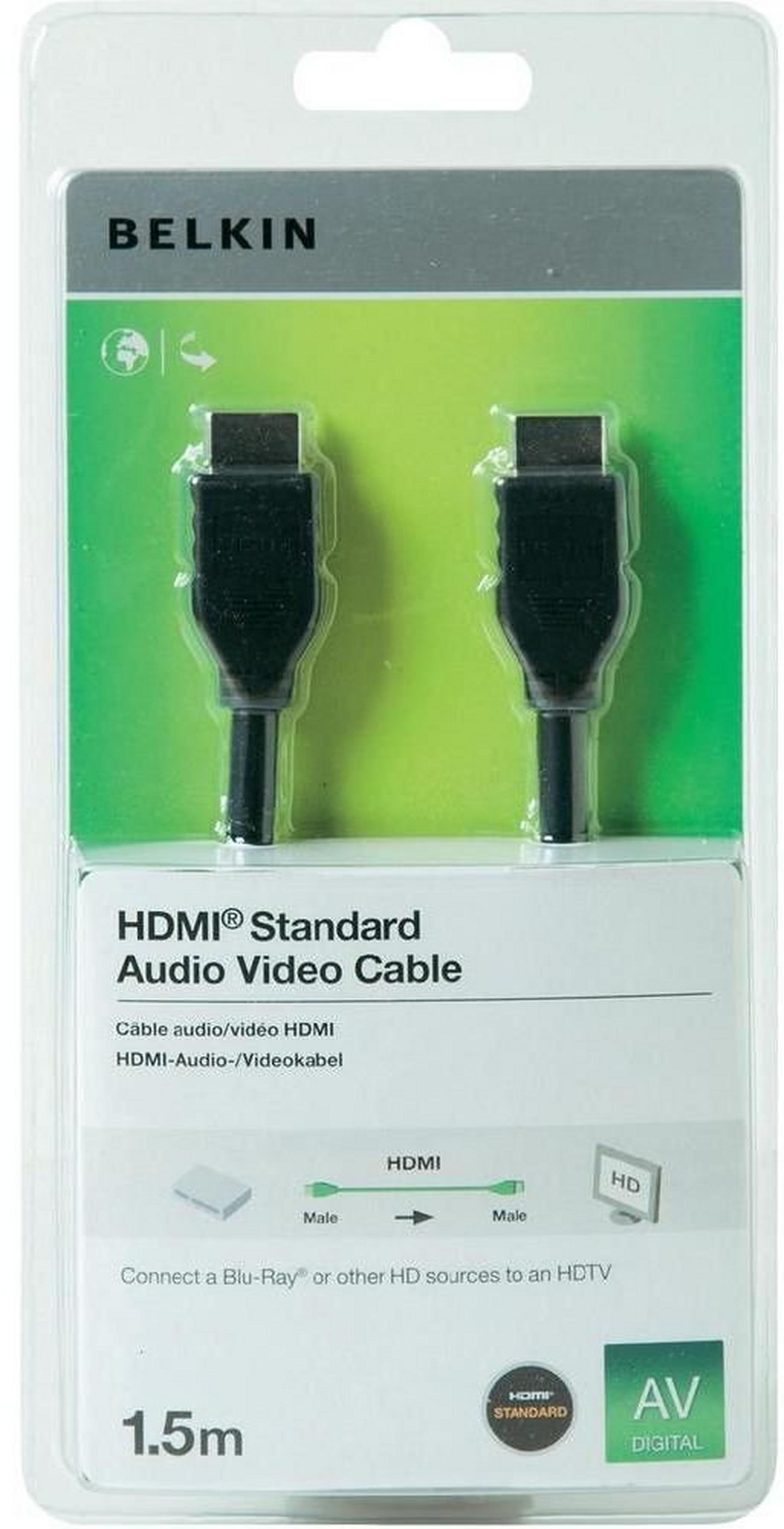 Belkin HDMI to HDMI 1.5m Cable - Black (F3Y017CP1.5MBLK)