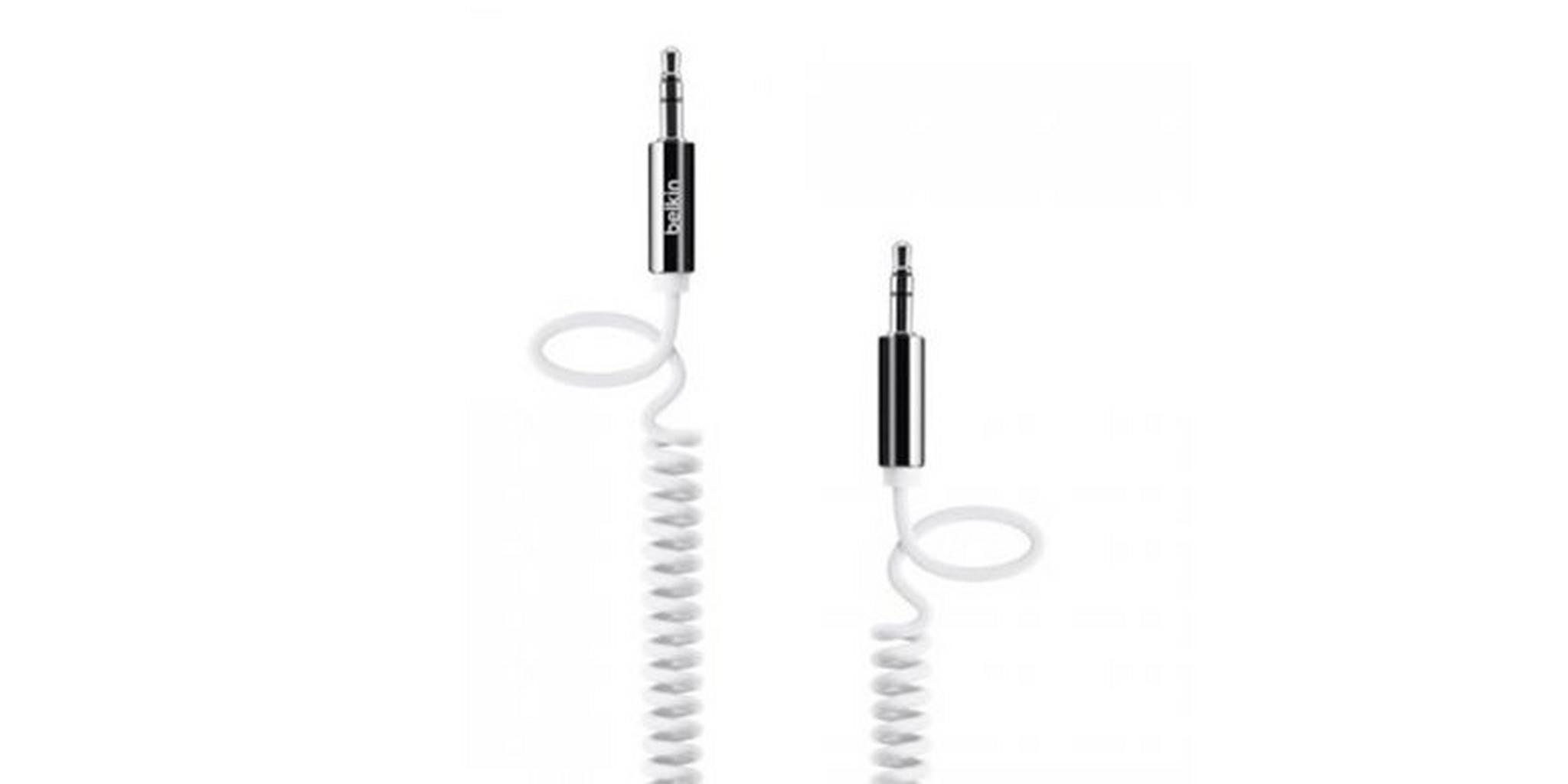Belkin MixIT Coiled Aux Audio 1.8m Cable - White (AV10126CW06-WHT)