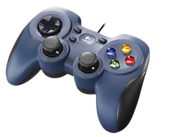 يد التحكم للألعاب من لوجيتك سلكية للكمبيوتر - أزرق