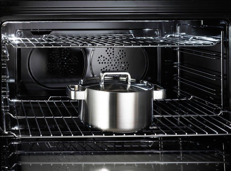 Lagermania 5 Burners Floor Standing Gas Cooker, 90x60cm, AMS95C81CX - Silver