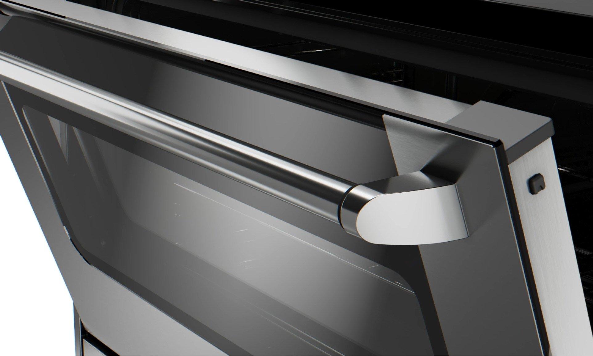 Lagermania 5 Burners Floor Standing Gas Cooker, 90x60cm, AMS95C81CX - Silver