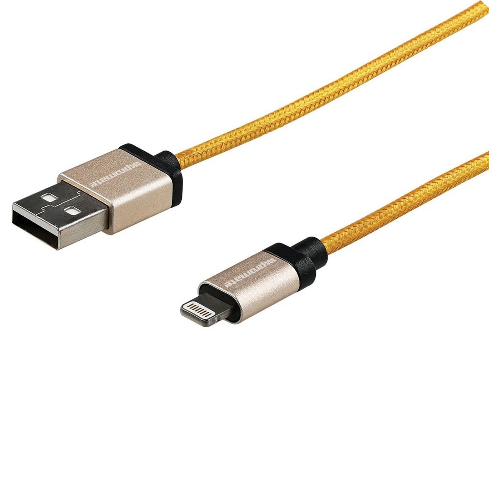 Promate Linkmate LTF Lightning Cable - Gold