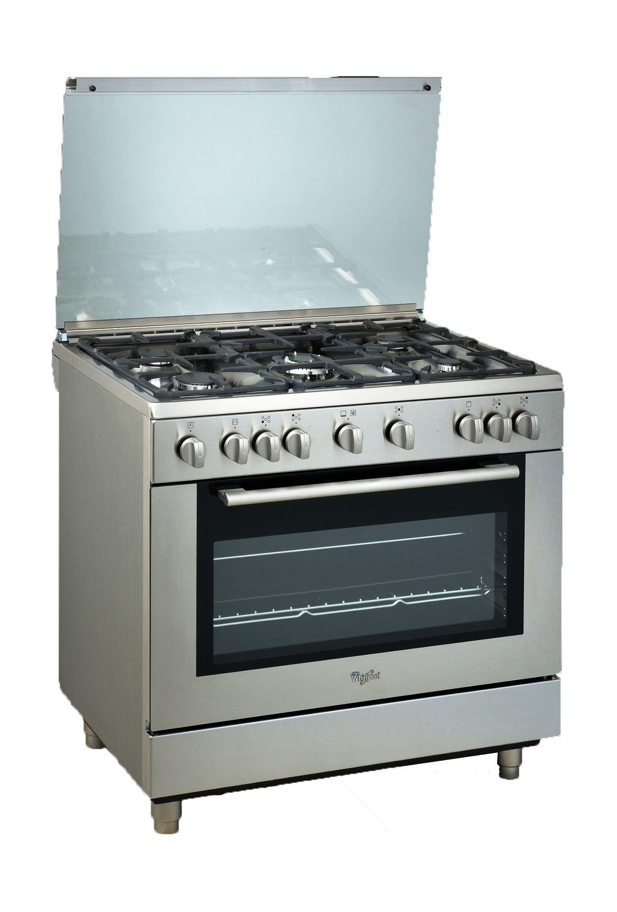 Whirlpool 90x60 cm 5-Burner Floor Standing Gas Cooker (ACM9413/1G/IX)