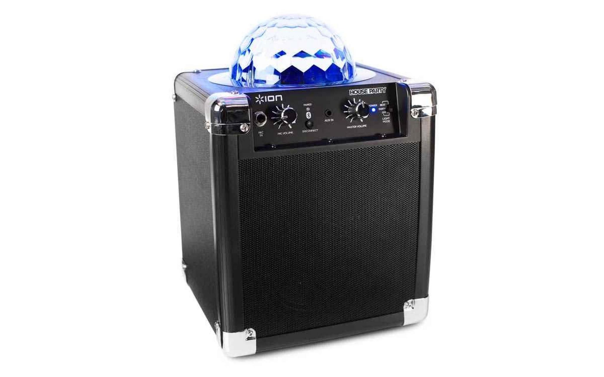 Ion House Party Portable Bluetooth Speaker with Party Lights - Black