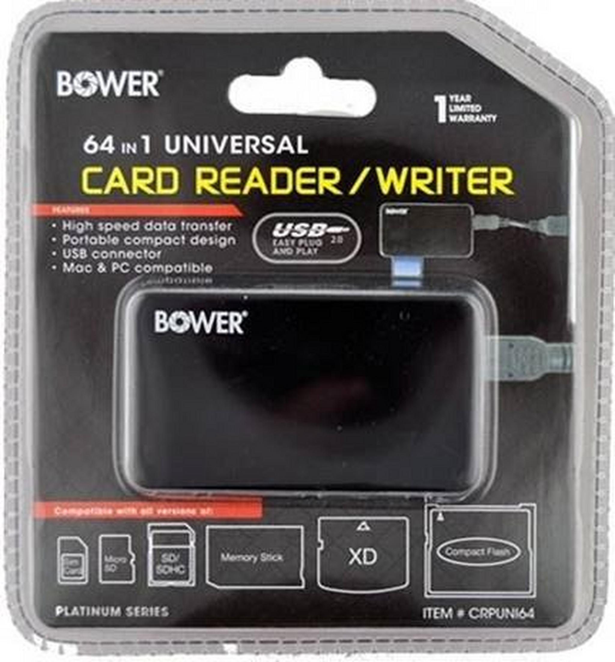 Bower CRPUNI64 Universal Digital 64-in-1 Card Reader/Writer