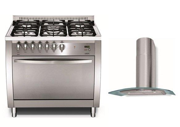 طباخ لوفرا ٩٠×٦٠ سم + شفاط الروائح لطباخ الغاز ٩٠ سم من لوفرا