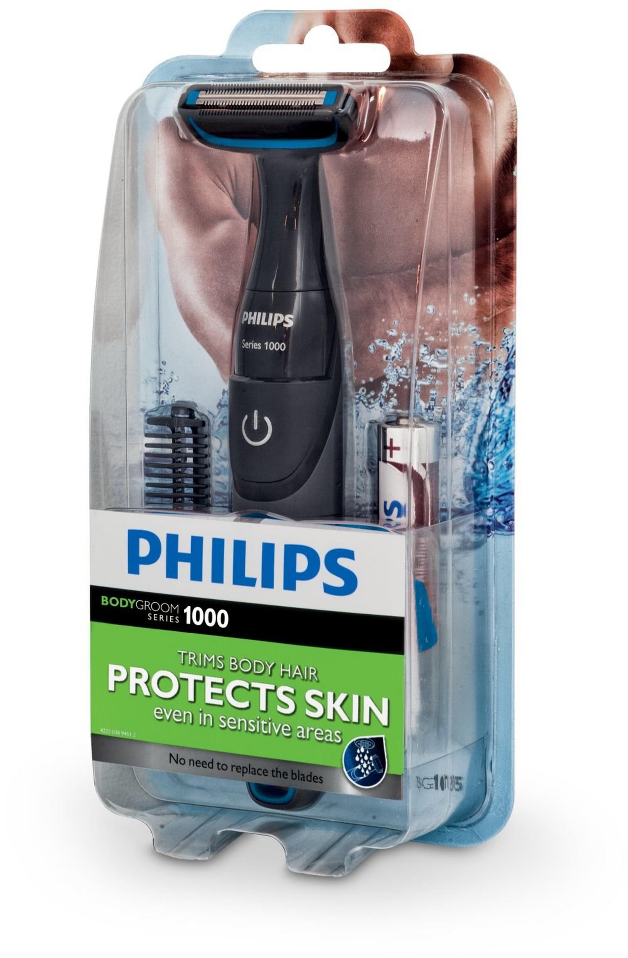 Philips Series 1000 Wet & Dry Bodygroom, BG1024/16 - Black