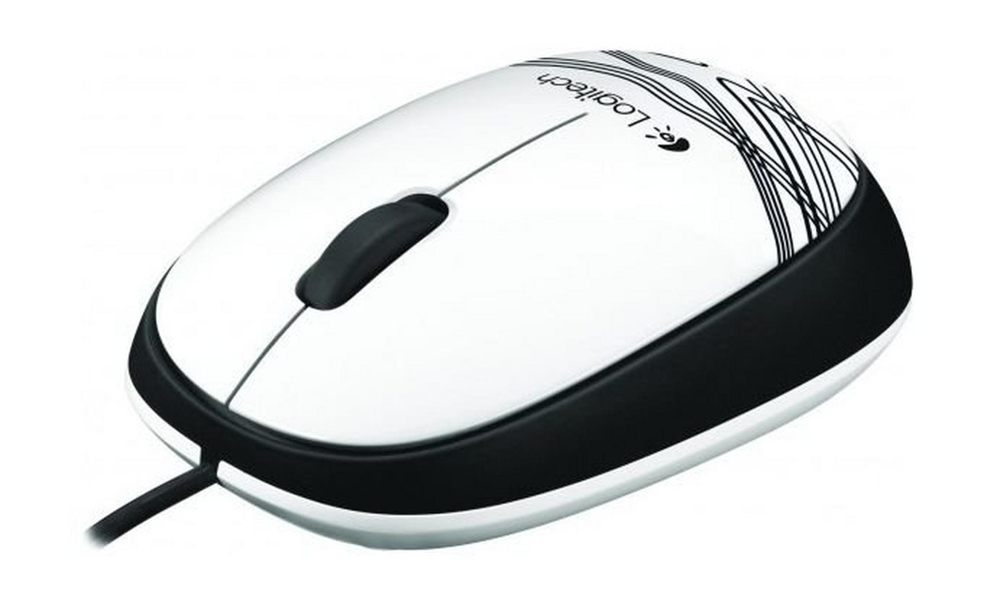 Logitech M105 Wired Optical Mouse - White
