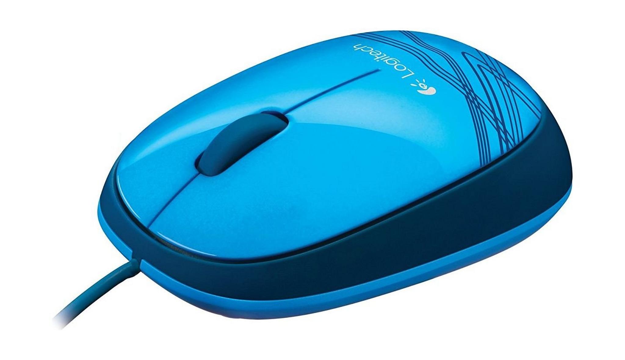 Logitech M105 Corded Optical Mouse - Blue (910-003114)