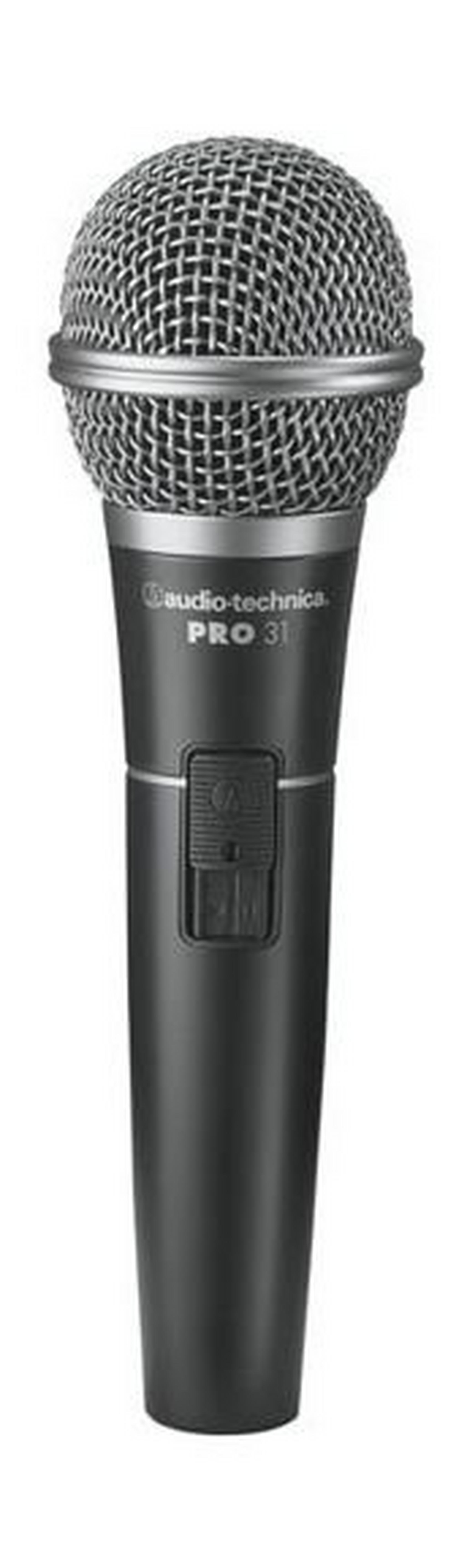 Audio-Technica Pro 31 Cardioid Dynamic Handheld Wired Microphone with XLR to 1/4-inch Cable - Black