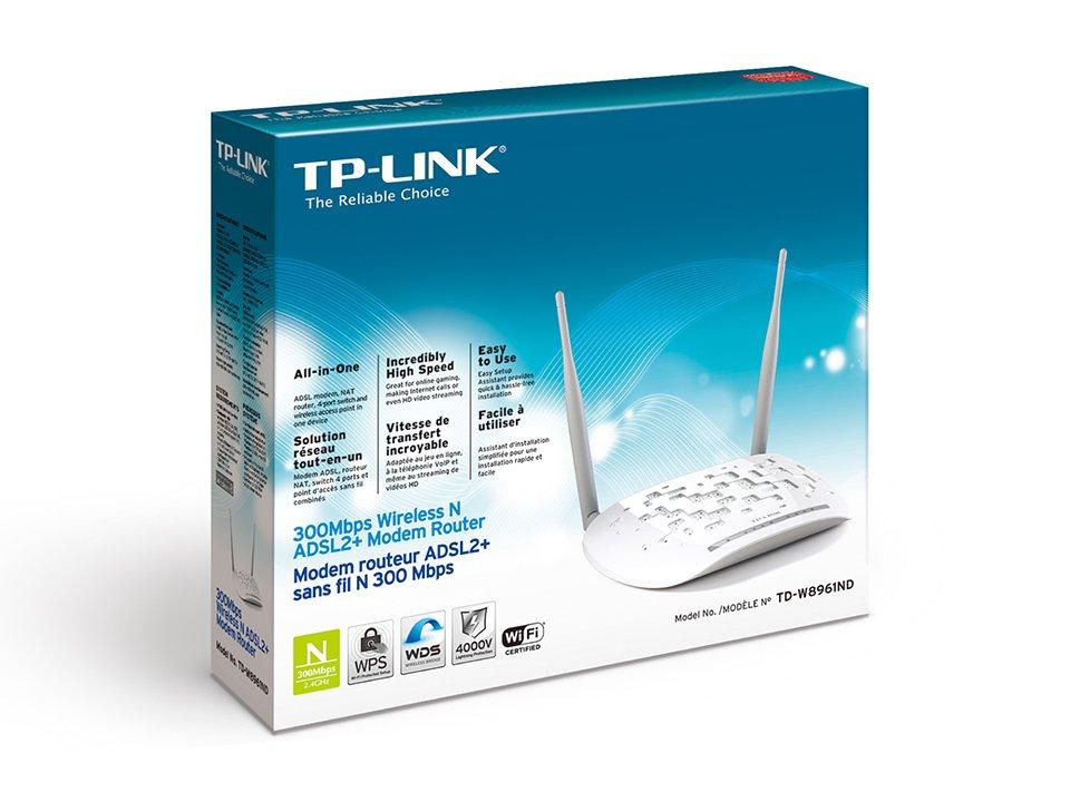 راوتر مودم من تي بي-لينك، لاسلكي، نطاق فردي، TD-W8961N - بدون لون