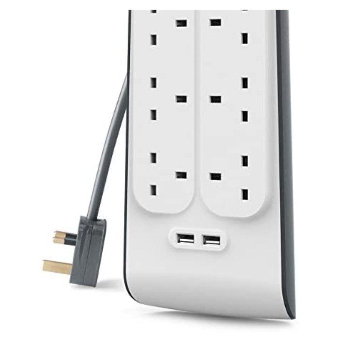 كابل طاقة ٨ منافذ - ٢ متر بشحن يو اس بي من بيلكين BSV804