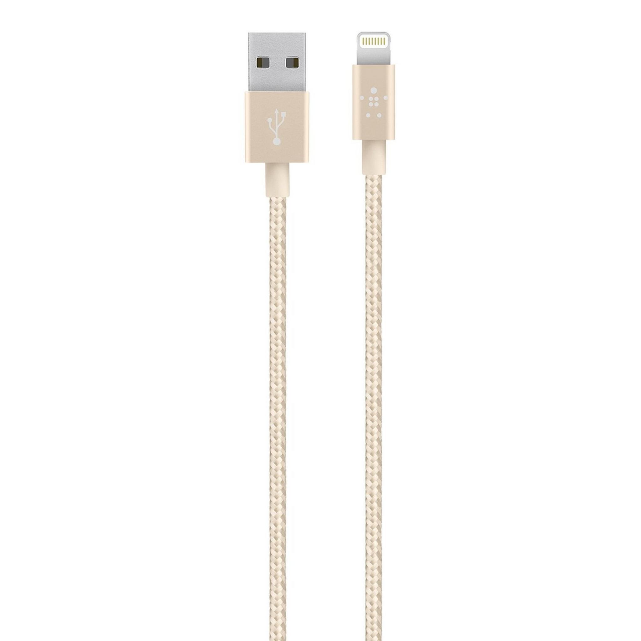 Belkin Apple MFi-Certified 2.4 Amp MIXIT 4-Foot Premium Metallic Lightning to USB ChargeSync Cable - Gold
