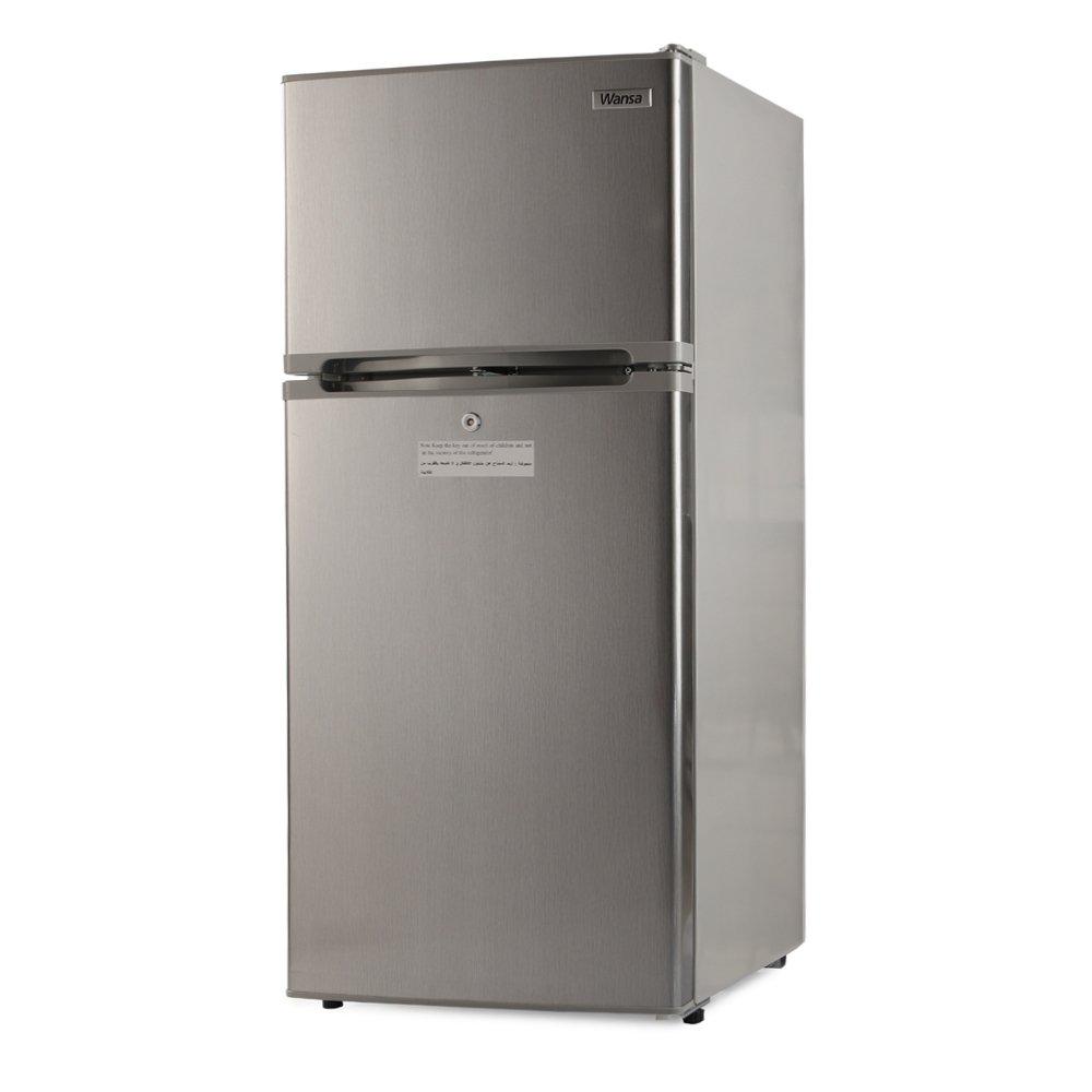 ثلاجة بفريزر علوي من ونسا، 4.4 قدم مكعب، 125 لتر، WRTG125NFSC7 - فضي