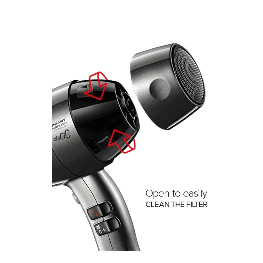 Valera Swiss Silent Jet 8600 Hair Dryer, 2400 W, 3 Heat Settings, SXJ 8600 RC - Grey