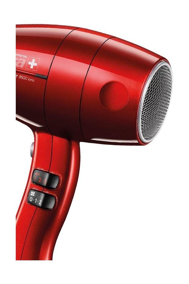 مجفف شعر سويس سايلنت جيت 8500 من فاليرا، بقدرة 2000 واط، 3 إعدادات للحرارة - أحمر